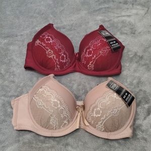 Sylvia Full Cup Lace Sexy Push Up Bras - 36B